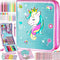Unicorn Washable Markers Set with Glitter Pencil Case, Art Supplies for Kids