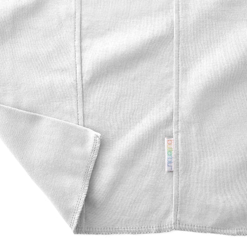 5-Pack 100% Butterblu Bailey Burp Cloths Organic Cotton Knit for Newborn & Baby Boys & Girls, White, One Size