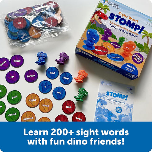 Learning Resources Sight Word Stomp! - Alphabet Toys, Phonics Flash Cards, Classroom Board Games, ABC Homeschool