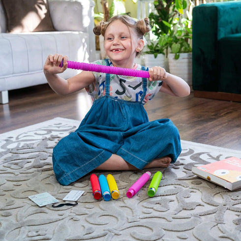 Mr. Pen Pop Tubes Sensory Toys, 6 Pack - Large Fidget Tubes for Toddlers, Kids, and Sensory Play