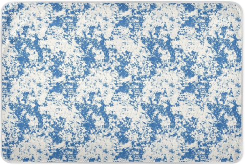 siphylline White Blue Mottled Retro Extra Large Resuable Potty Training Pad Water Resistant