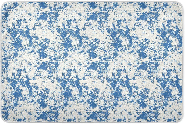 siphylline White Blue Mottled Retro Extra Large Resuable Potty Training Pad Water Resistant