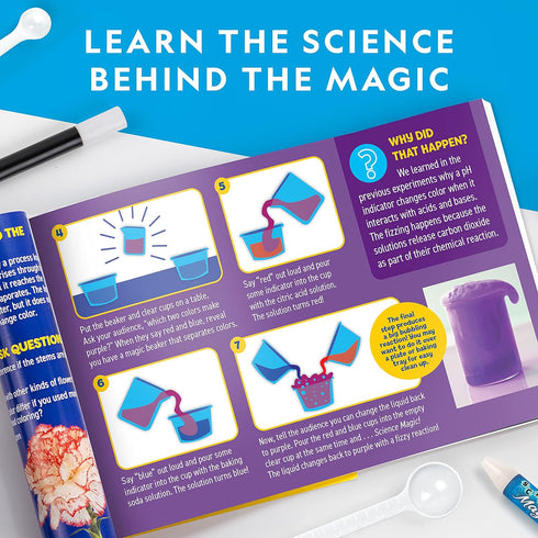 Magic Chemistry Set - Science Kit for Kids with 10 Amazing Tricks, STEM Projects and Experiments, Great Gift for Boys