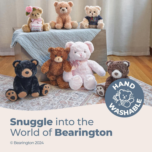 Bearington Collection Eddie The Teddy Bear - Plush Stuffed Animal, 15 Inch Classic Brown Bear for Boys and Girls