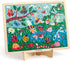 Mudpuppy Garden Life 100 Piece Wooden Puzzle with Display Stand, Bright Illustrations of Scenic Garden for Kids