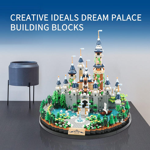 Magic Princess Castle Micro Building Blocks, Medieval Mini Building Kit for Adults, Creative Display Gift, 3600 PCS