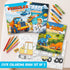 Set 3 48 ZICOTO Fun Coloring Books for Kids of Exciting Dinosaur, Space & Trucks Coloring Book for Boys Ages Easy