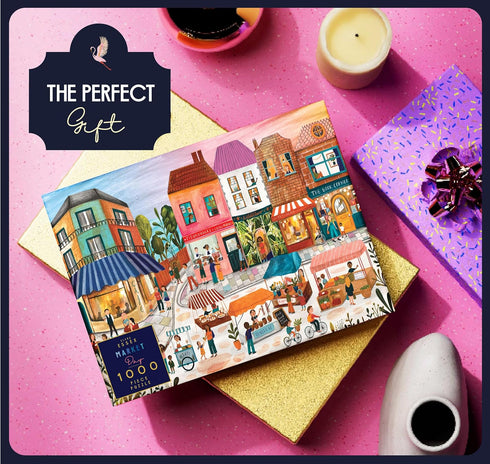 1000 1000 Summer 28 20 inches Elena Essex Puzzles Pieces - Market Day, Puzzles for Adults Pieces, Landscape Shops