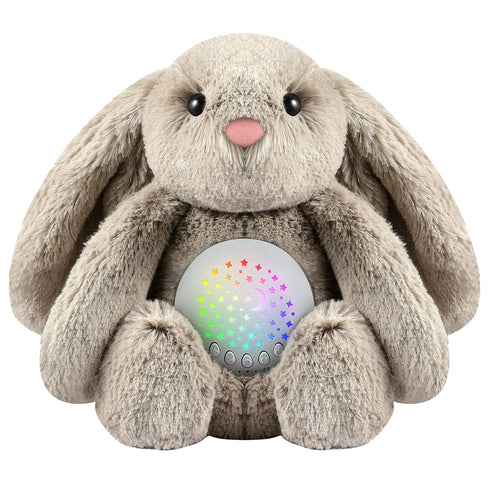 BEREST Baby Sleep Soother Bedtime Bunny with Starry Projector Night Light, Plush