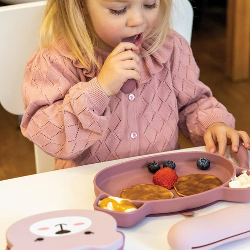 6 Set, TUM TUM Suction Bowl for Baby, Toddler Bowl with Lid & Spoon, for Babies & Toddlers Months+, BPA Free Silicone