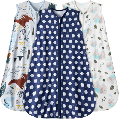 GUNTAIL Baby Sleep Sack 6-12 Months 3 Pack Baby Wearable Blanket 100%
