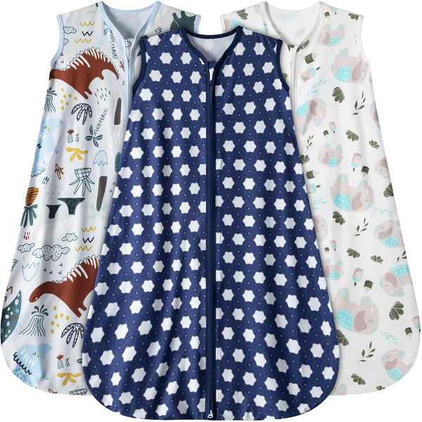 GUNTAIL Baby Sleep Sack 6-12 Months 3 Pack Baby Wearable Blanket 100%