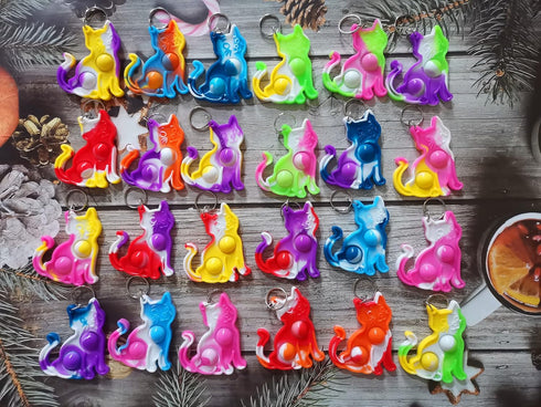24 Packs Unique Mini Cats Fidget Toys, Funny Summer Present for Kids, Classroom Gifts from Teacher, Birthday Party