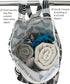 MOM & BAB Wet Bags for Baby Cloth Diapers, Wet Dry Bag for Breast Pump Parts, Bag for Wet Swimsuits and Towels (Rainbow