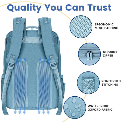 PILLANI Baby Diaper Bag Backpack - Large Travel Diaper Bags for Boys & Girls with Changing Pad