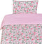 J-pinno Pink Strawberry Girls Cartoon Duvet Cover + Pillowcase Set, Zipper Closure, 100%