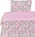 J-pinno Pink Strawberry Girls Cartoon Duvet Cover + Pillowcase Set, Zipper Closure, 100%
