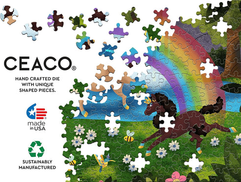Ceaco April Showers - Afro Unicorn - 100 Piece Jigsaw Puzzle