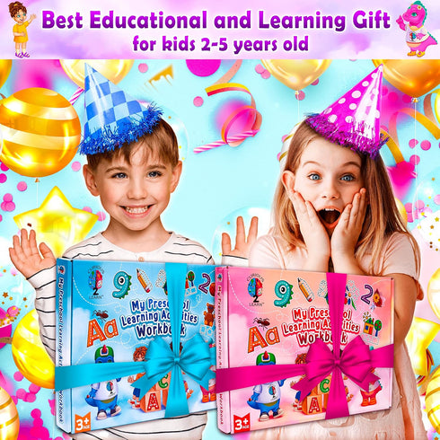 Preschool Learning Activities Workbook | ABC Learning for Toddlers, Tracing Kindergarten Resources, Busy Book, 4 Year