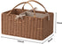 HBlife Baby Diaper Caddy Organizer, Paper Rope Storage Baskets Nursery Bin with Removable Divider, Portable Car