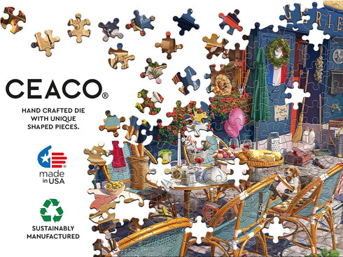 Ceaco June's Journey Wine & Cheese Shop 1000 Piece Jigsaw Puzzle