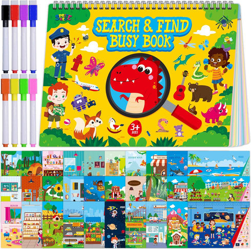 SpriteGru Search & Find Book, 30 Different Themes 32 Pages Activities Book,