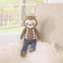 Cuddle Me Scottie The Sloth, 12" Grey & Blue Knit Plush Stuffed Animal, Grey, Blue, Red