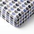 Bacati Elephant Blue, Navy, Grey - 100% Cotton Boys Universal Baby Crib or Toddler Bed Fitted Sheet