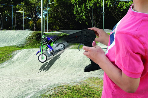 Lexibook RC18 Crosslander Radio Road Motorcycle, Up to 12km/h, Perfect Balance, Light Effects, Fast Acceleration,