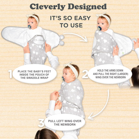 3-Pack 3-6 Cozy Bublo Baby Swaddles for Newborns Infant Swaddles Months Adjustable Swaddle Sleep Sack Soft Organic