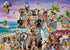 Funny Dog Puzzle Beach Dogs Puzzles 1000 Pieces for Adults, Animal Jigsaw Puzzles for Adults Vacation, Holiday Puppy Bulldog Jigsaw Puzzle Family Collage Puzzles as Home Decor