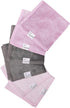 Copper Pearl 6 Ultra Soft Baby Bath Washcloths - Premium Large Soft Lily Towels (Purple/Lavender/Gray, 11" x 11")