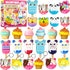 28 Packs JOYIN Valentine Dessert squishy toys Stress Relief Keychains with Cards for Classroom Exchange Prizes, Fidget