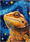 Art of Socks Starry Night Bearded Dragon Jigsaw Puzzle 1000 Pieces for Adults - Glow