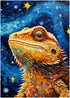 Art of Socks Starry Night Bearded Dragon Jigsaw Puzzle 1000 Pieces for Adults - Glow