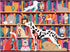 Galison Best in Show – Michael Driver 1000 Piece Puzzle Featuring A Witty Shelfie of Felines and Canines Sharing Trophies and Books