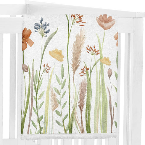 Set Sweet Jojo Designs Boho Floral Garden Flower Girl Baby Milestone Blanket Newborn Monthly First Year Photo Growth