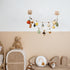 Thungeek Set Four-Piece of Wooden Animals Tracks Hooks for Kids - Fox, Deer, Bear, Hedgehog, Woodland Boy Nursery