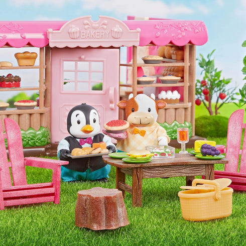 Li’l Woodzeez Outdoor Patio Set - Dollhouse Furniture & Accessories for Pretend Play, Gift for Kids 3 Years +