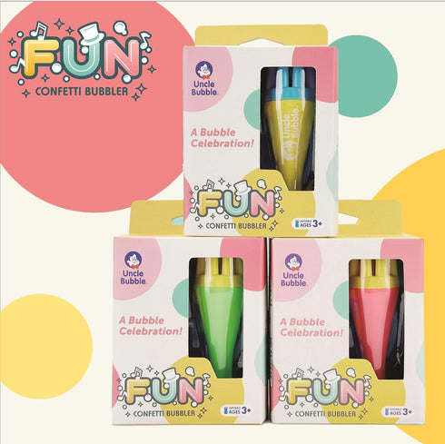 Uncle Bubble Mini Bubble Blower for Kids and Toddlers, Durable Outdoor Toy Makes Thousands of Bubbles