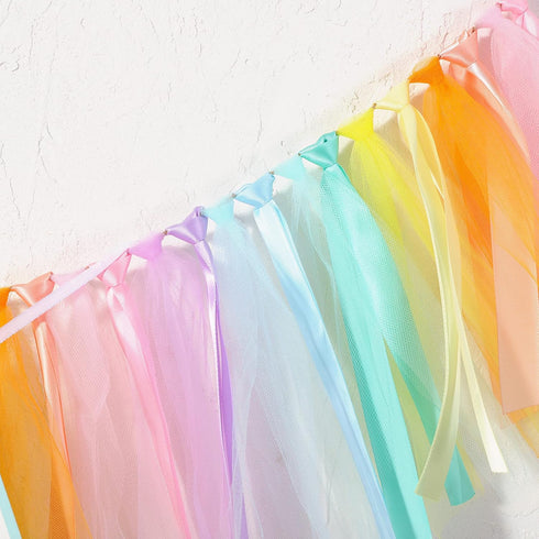 SYESQL 1st Rainbow Birthday High Chair Banner - Girl Highchair Banner, First Tutu Banners, Ice Cream Birthday Party