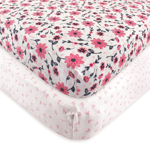 Hudson Baby Unisex Baby Cotton Fitted Crib Sheet, Botanical, One Size