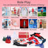 51 Pcs Doll Career Clothes and Accessories. 10 Sets of Role-Playing Clothing(31 Piece) and 10 Pairs of Shoes, 10 Doll Display Stands,for 11.5 inch Doll.Not Random (Styles as Shown,Dolls Not Included)
