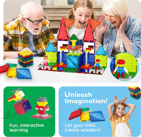 Set Set PicassoTiles Magnetic Brick Tiles STEM Creative Magnetic Tiles Building Block Building Brick Construction Toy