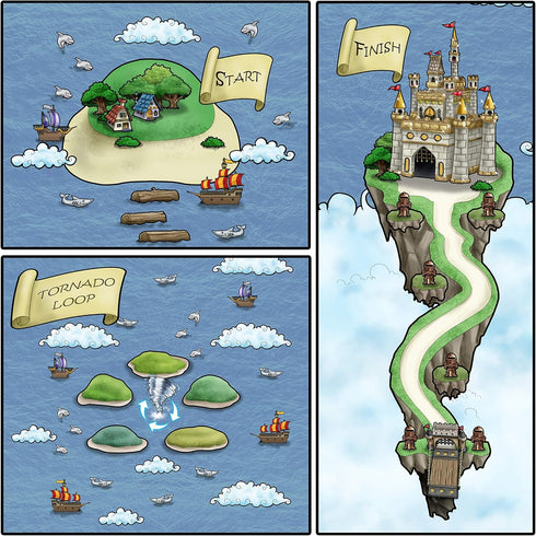 2-4 5+ Mathemagical World - Addition & Subtraction Math Board Game for Kids, players, Ages and Perfect for Homeschool