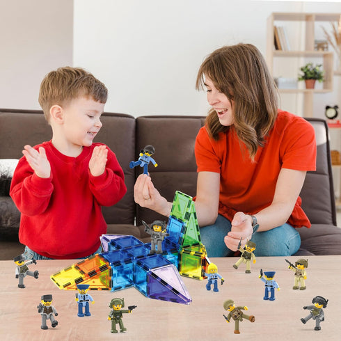 Set Pack Playset PTA12 Picasso Toys Magnetic Action Figures Character Law Enforcement for Construction Building Block