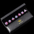 D&D Sharp Edge Polyhedral Dice Mini Planet Dice Handmade Set for Dungeons and Dragons (Cherry Blossom)
