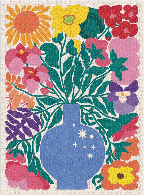 Galison Zodiac Flowers – 1000 Piece Puzzle Featuring Artistic Flowers Paired with Zodiac Signs