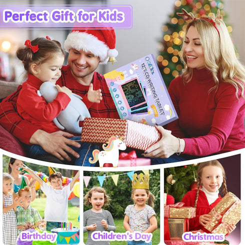 LCD Writing Tablet for Kids 12 Inch, Unicorn Doodle Board for Toddlers, Travel Essentials, Gift