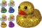JA-RU Giant Glitter Rubber Ducks (4 Rubber Duckies Assorted) Baby Bath Toys